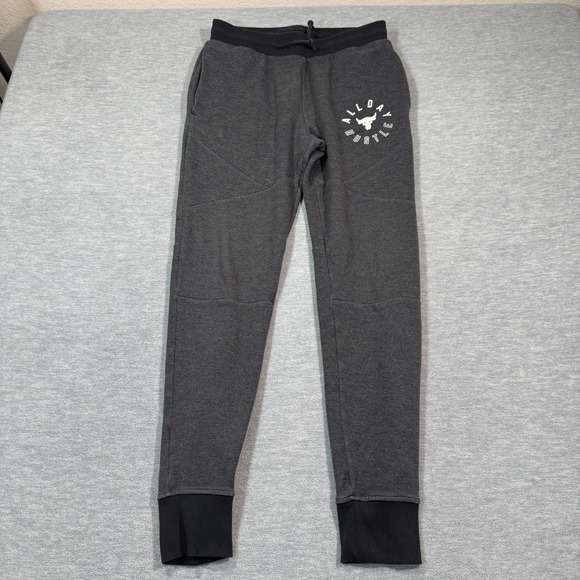 Under Armour Joggers Men M Gray Tapered Pants All Day Hustle The Rock Project - Picture 1 of 9
